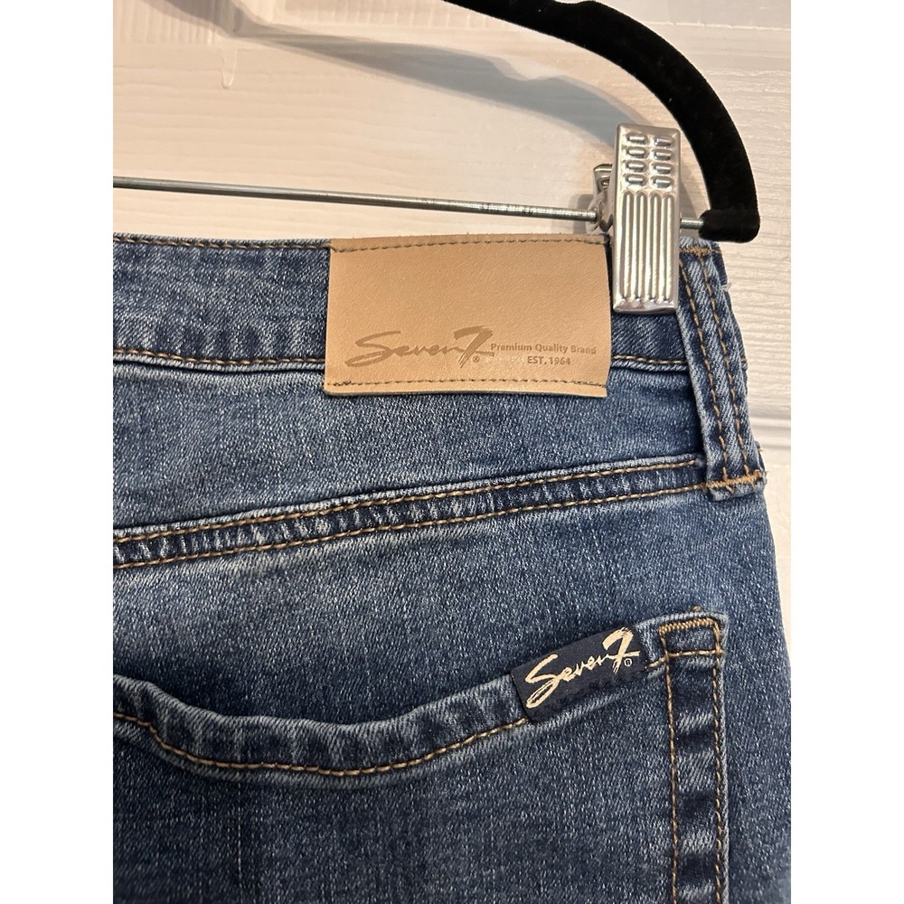 Seven 7 premium quality‎ brand womens 12 blue jeans denim Weekend shorts - Picture 4 of 5